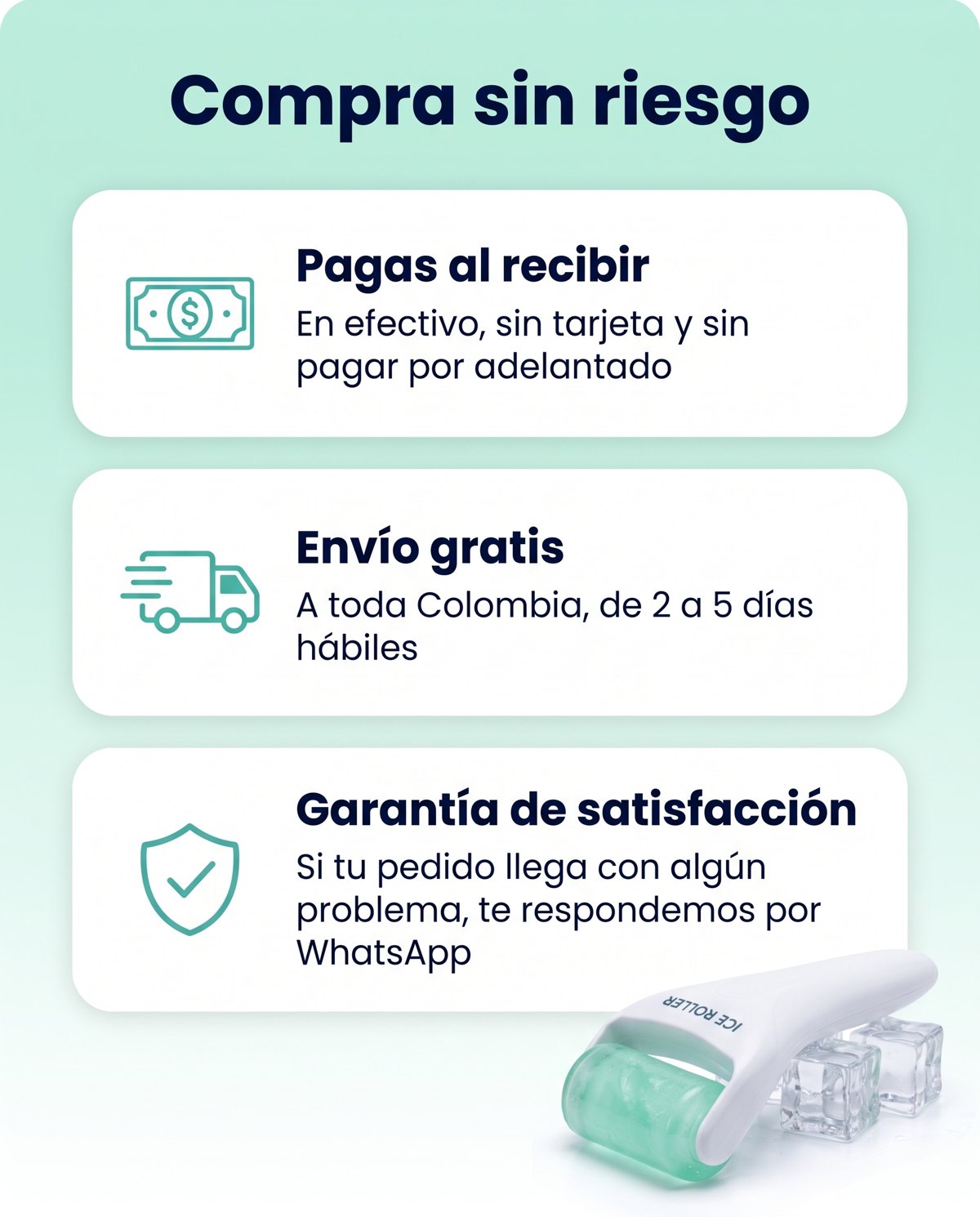 Ice Roller - Rodillo de hielo para ojeras y cara hinchada