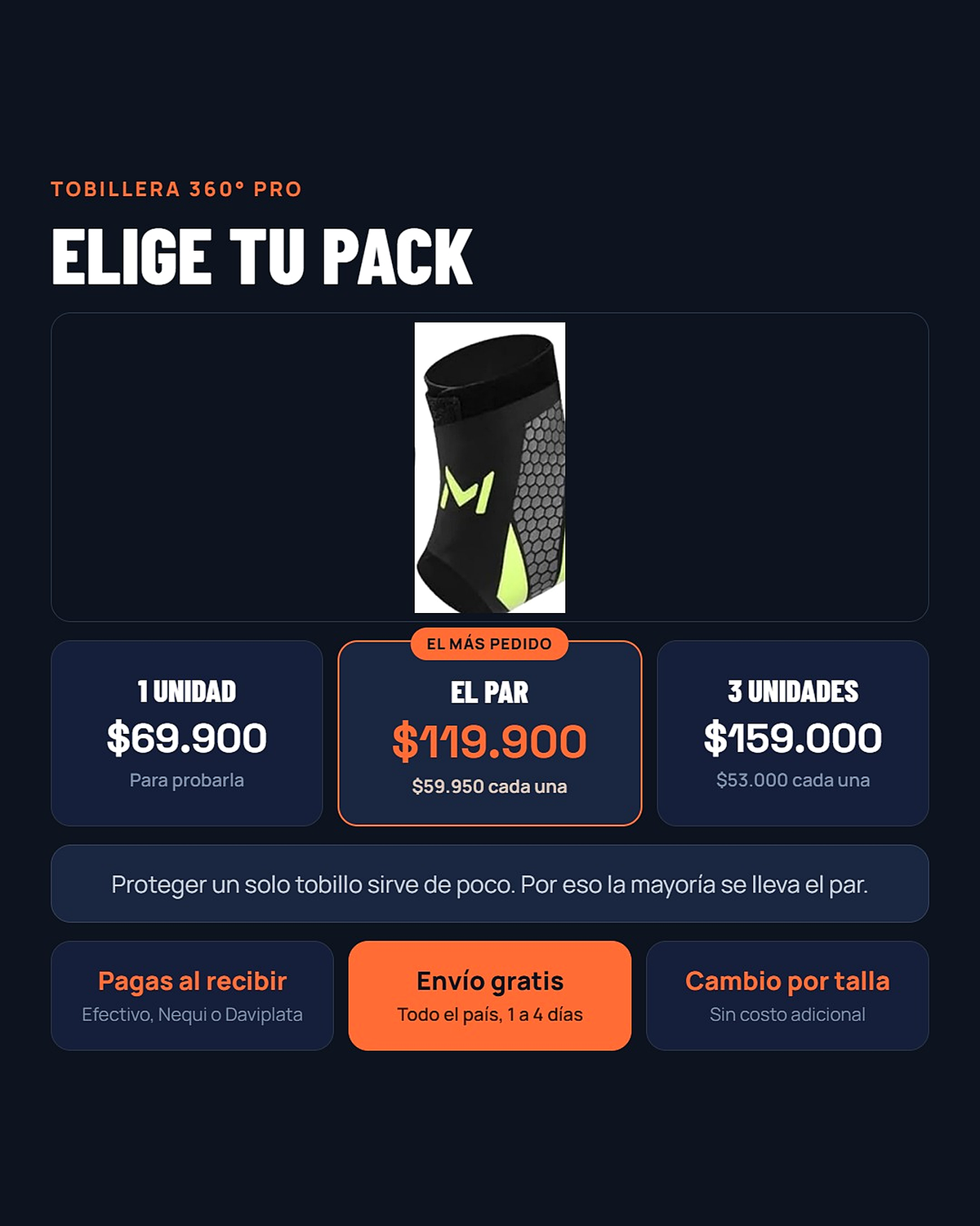 Tobillera 360° Pro