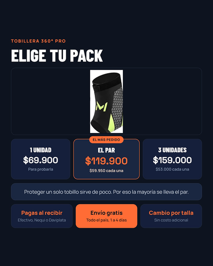 Tobillera 360° Pro