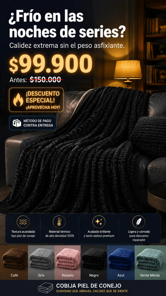 Cobija Piel de Conejo 🥶