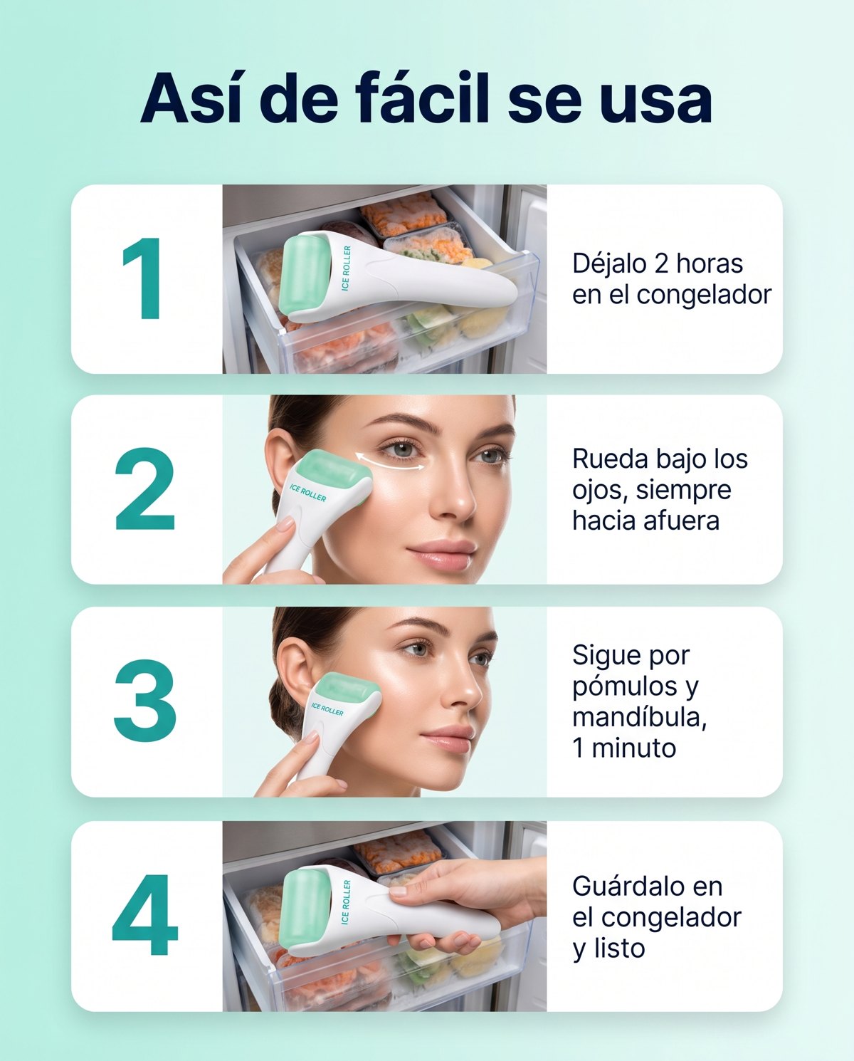 Ice Roller - Rodillo de hielo para ojeras y cara hinchada